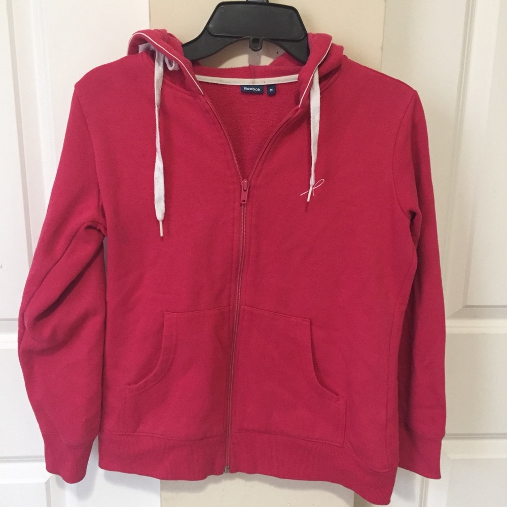 Pink Reebok Women’s Zip up Hoodie Jacket in EUC